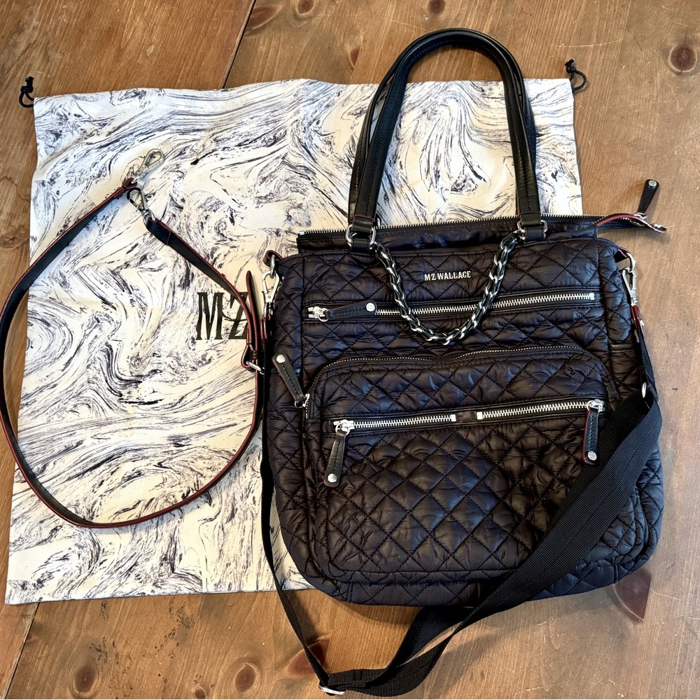 MZ Wallace Crosby Magazine Tote in Black